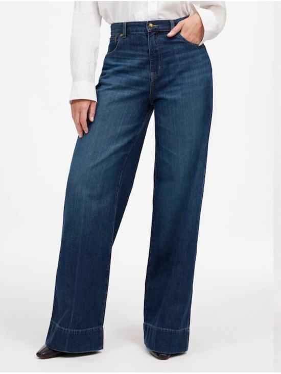 Madewell Denim - Madewell Wide-Leg High-Rise Jeans in Dark Indigo